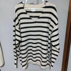 H&M ストライプ ニットセーター