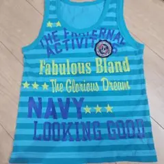 ボーダー柄 ノースリーブ タンクトップ