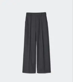 UNIQLO ブラッシュドジャージーワイドパンツ/丈長め　グレー