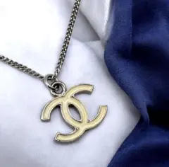 CHANEL シャネル ネックレス ココマーク シルバー金具 ホワイト系 美品のサムネイル
