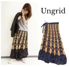 Ungrid アングリッド　エスニック柄　ラップスカート　巻スカート　マキシ丈のサムネイル