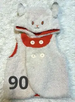 美品　ベイビーチアー　ひつじ　ボアベスト 90cm