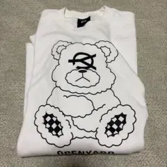OY くま オードリー ロンT 韓国 ロングTシャツ ホワイト 白のサムネイル