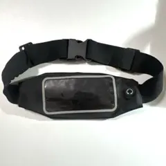 ウエストポーチ ブラック ランニング スマホ対応 スポーツ バッグ 男女兼用