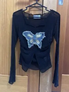 ampm バタフライ シアートップス y2k