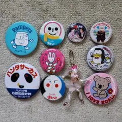 レトロ キャラクターバッジ 10点