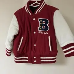 赤と白のフリースボンバージャケット