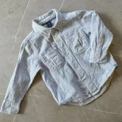 ★美品★　ベビーギャップ　ストライプシャツ　長袖　90