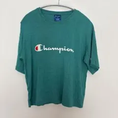 チャンピオン　Mサイズ　グリーンティシャツ　レディース　半袖