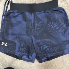 【美品Under Armour アンダーアーマーネイビーブラック 2in1パンツ