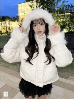 【新品・未開封‼️】GRL マルチWayフード付きファーダウンジャケット kd81