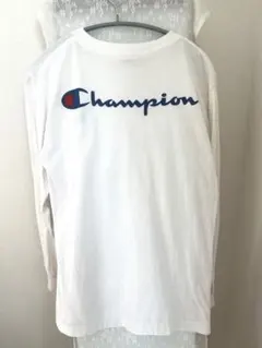 【Champion 】ホワイト 長袖Tシャツ Sサイズ