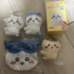 ちいかわ クリップぬいぐるみ　4個セット ハチワレ　栗まんじゅう　おかお巾着