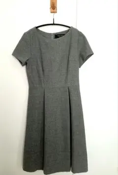 ◆12月25日まで◆BEAMS LIGHTS グレー 半袖ひざ丈ワンピース