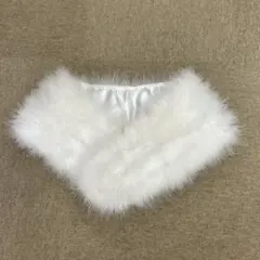 ショール　振袖用　白　羽毛