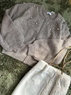 efforia パール ストーン JIPセータージャケット 新品タグ付き