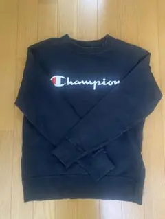 Champion ブラック スウェット トレーナー