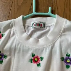 FEILER 花柄刺繍 半袖Tシャツ 　Lサイズのサムネイル