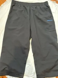 【adidas】 ブラック 7部丈パンツ　※サイズ不明　4枚目参照のサムネイル