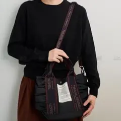 シアタープロダクツ THEATER PRODUCTS フリル2wayバッグ　黒