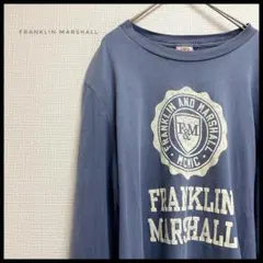 FRANKLIN MARSHALL ロンT 長袖 Tシャツ ロゴ ブルーのサムネイル