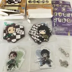 一番くじ　きゅんキャラ　ラバーコースター　アクリルチャーム　炭治郎　義勇　鬼滅