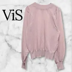 ViS シアーラメニット 長袖 ピンク F パフ袖 春秋のサムネイル