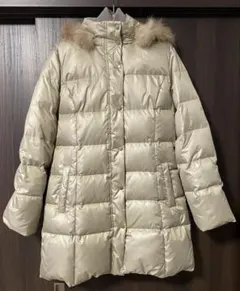 ダウンコート　ロング丈　リアルファー　タヌキ　11号　L