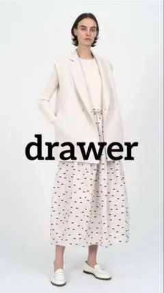 美品 ドゥロワーDrawer 18G ステレオボーダー ニットスカート - メルカリ