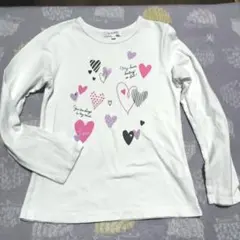 130 3can4on ハート柄長袖Tシャツ