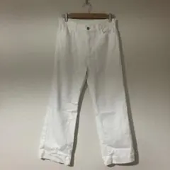 YOLO ホワイトデニムワイドパンツ