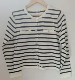 Rose Farm ストライプ カーディガン