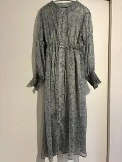 whos who フーズフー　花柄シフォンロングワンピース