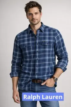 Ralph Lauren ラルフローレン　フランネルシャツ　メンズS