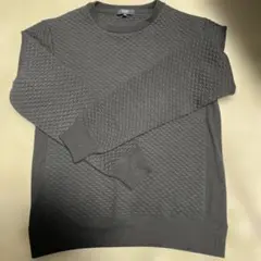 BEAMS M ダークグレー キルティングセーターのサムネイル