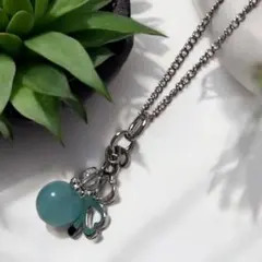 クローバー チャーム ネックレス ペンダント アマゾナイト