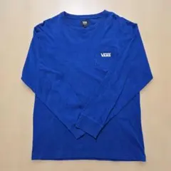 VANS 青 ロングスリーブ Tシャツ L