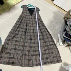 ジャンパースカート  マキシ丈