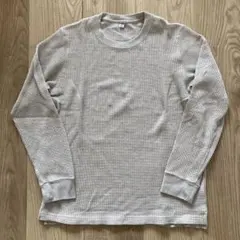 ユニクロ　メンズワッフルクルーネックシャツ