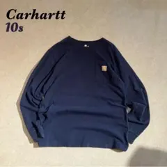 00sCarhartt ポケット付ロングスリーブTシャツ ネイビー Mのサムネイル