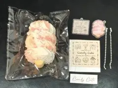 【美品】　Candy cute 桃アイス　アクリルタグステッカー付き　スクイーズ