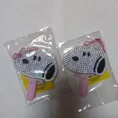 SNOOPY スヌーピー ラインストーン キーホルダー 2個セットのサムネイル