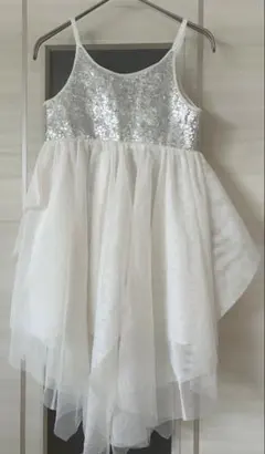 H&M キッズ スパンコール ドレス 130cmチュール 発表会 ダンス衣装