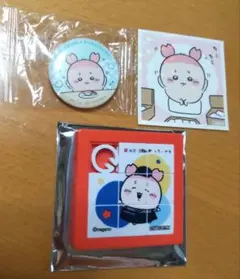 ちいかわ古本屋 パズル・缶バッジ・ステッカーセット　松屋　くら寿司