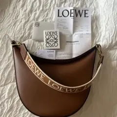LOEWE ブラウンレザー ショルダーバッグ ルナバッグのサムネイル
