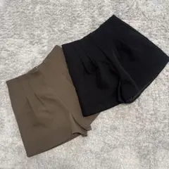 ハイウエストタックショートパンツ[at1647] 2色セット