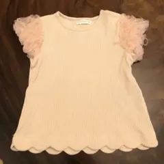 māmāraku フリル袖 Tシャツ ピンク 120cm