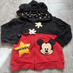 120 ミッキーマウス フード付きパーカー