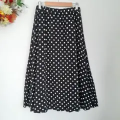 サマンサモスモス 水玉模様 フレアロングスカート