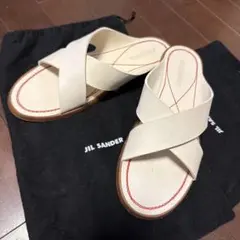 レア★JIL SANDER★38クロスストラップ フラットサンダルのサムネイル